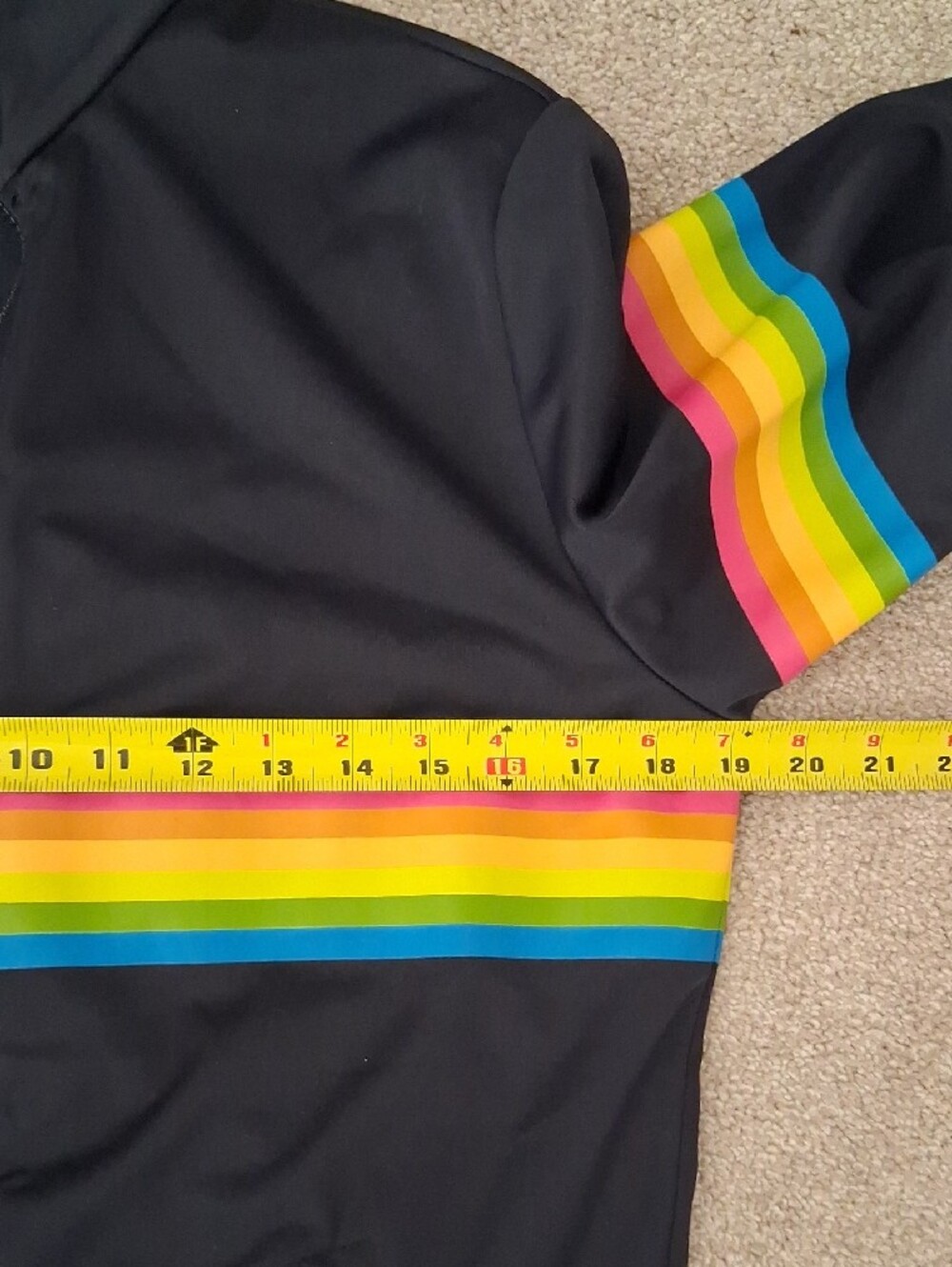 Vintage Men's Polaroid Impossible Dark Navy-BlackTrack Zip Up-Rainbow Stripe (M) - Picture 8 of 12